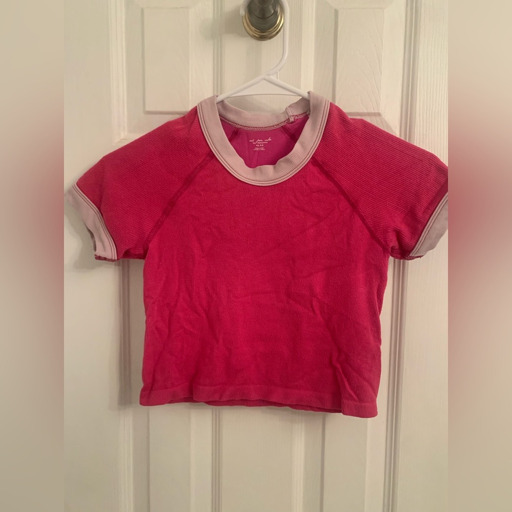 urban outfitters out from under pink ringer top size medium/large